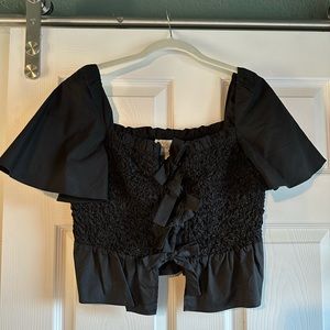 Anthro blouse with bow detail